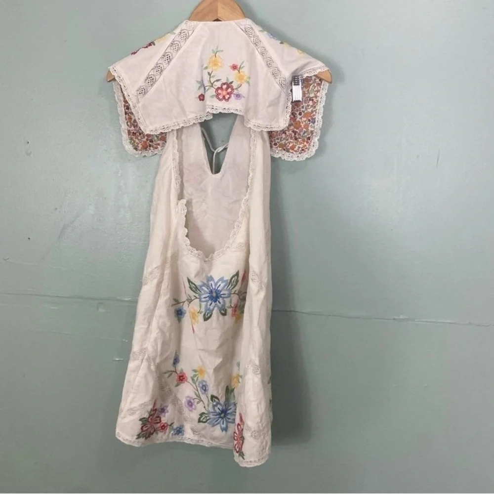 Free People Willow Embroidered Mini Dress Floral White size XS NWT - Picture 4 of 5